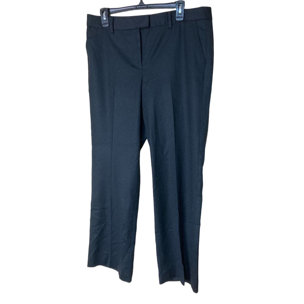 NWOT Talbots Italian Wool‎ Flannel Windsor Black Pants Size 10